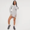 EGO Long Sleeve Distressed Detail Jumper Dress In Grey Knit -The Perla Dress Sales Store 05 01 23 ming41297 sq scaled
