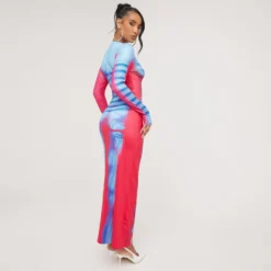 EGO Long Sleeve Body Print Maxi Dress In Pink Multi -The Perla Dress Sales Store 14 03 23 ming68273 sq scaled
