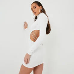 EGO High Neck Long Sleeve Backless Diamante Chain Detail Mini Bodycon Dress In White Slinky 10 EGO High Neck Long Sleeve Backless Diamante Chain Detail Mini Bodycon Dress In White Slinky -The Perla Dress Sales Store 27 10 22 julia17379 scaled