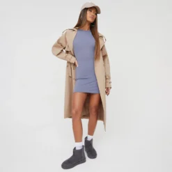 EGO Sleeveless Super Stretch Racer Mini Bodycon Dress In Grey -The Perla Dress Sales Store clh312 13 12 22 unya35110 s 1 2 scaled