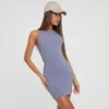 EGO Sleeveless Super Stretch Racer Mini Bodycon Dress In Grey -The Perla Dress Sales Store clh312 13 12 22 unya35110 s 2 2 scaled