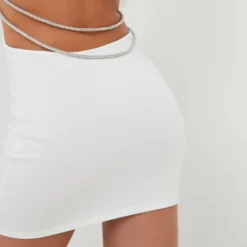 EGO High Neck Long Sleeve Backless Diamante Chain Detail Mini Bodycon Dress In White Slinky 9 EGO High Neck Long Sleeve Backless Diamante Chain Detail Mini Bodycon Dress In White Slinky -The Perla Dress Sales Store needs sq 27 10 22 julia17382 copy 2 scaled